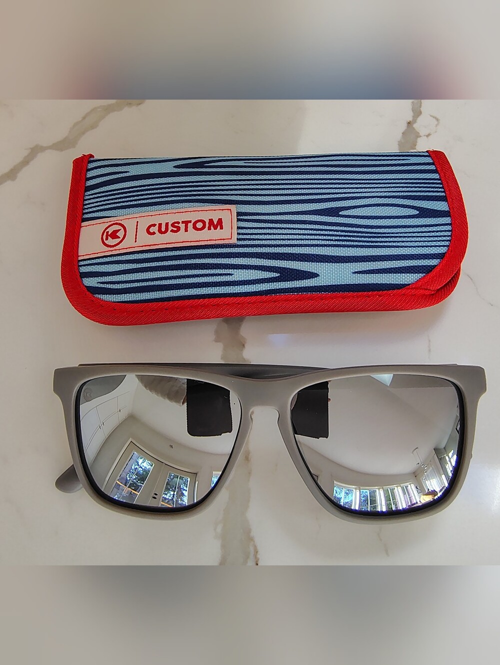 Knockaround Mirrored polarized sunglasses in Matte gray.